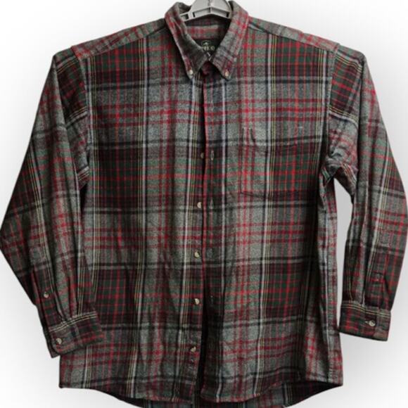 RedHead Plaid Flannel Button-Up Shirt Men’s XL Long Sleeve 100% Cotton - Picture 1 of 7